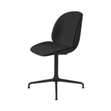 Beetle 3D Veneer Meeting Chair: 4 Star Base + Front Upholstered + Black Matt