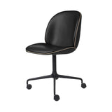 Beetle Meeting Chair: 4-Star Swivel Base with Castors + Full Upholstery + Black Matt