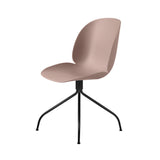 Beetle Meeting Chair: Swivel Base + Sweet Pink + Black Matt + Felt Glides