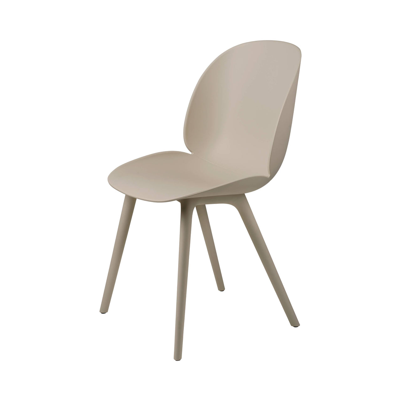Beetle Outdoor Dining Chair: Plastic Base + New Beige + Without Cushion