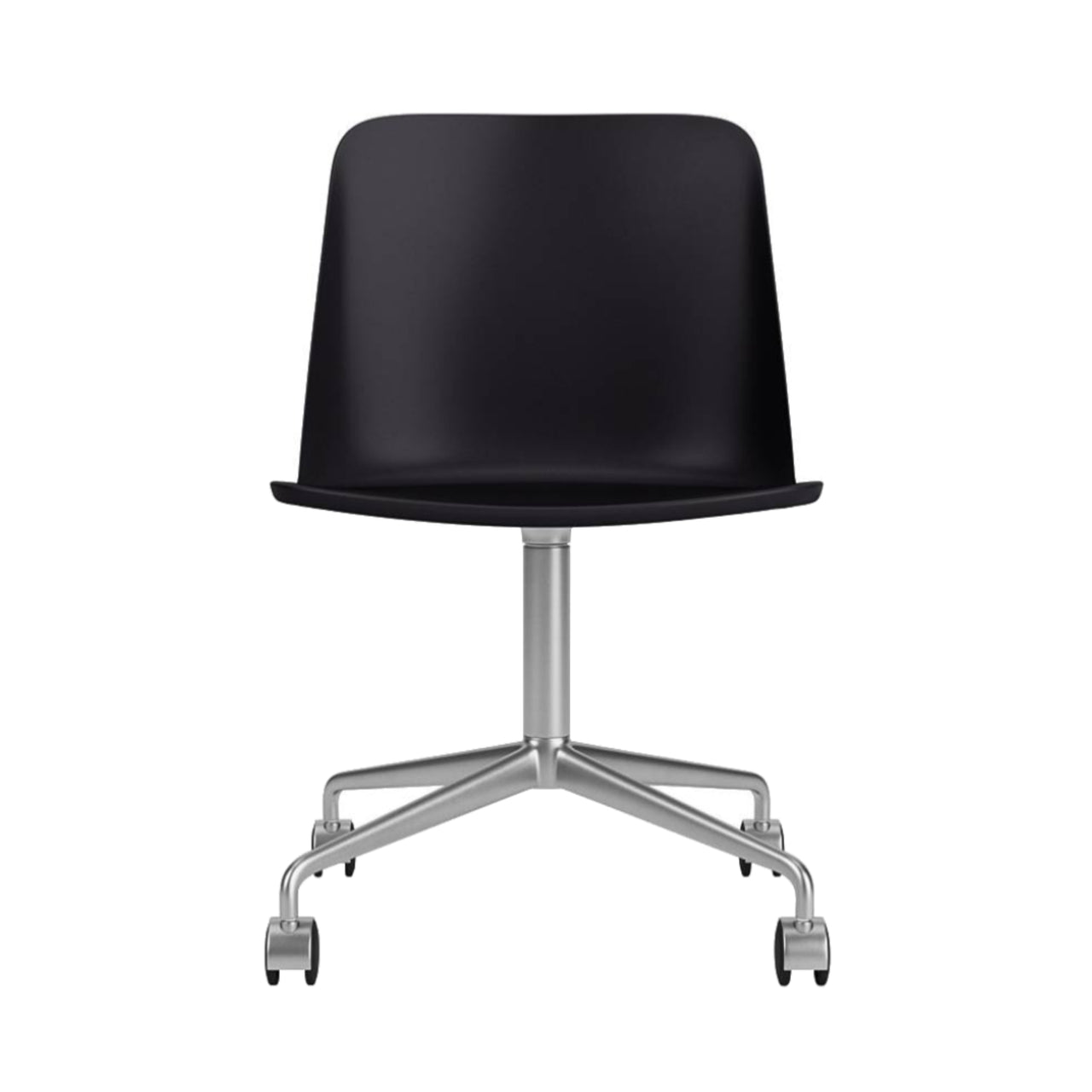 Rely Chair HW21: Black + Polished Aluminum