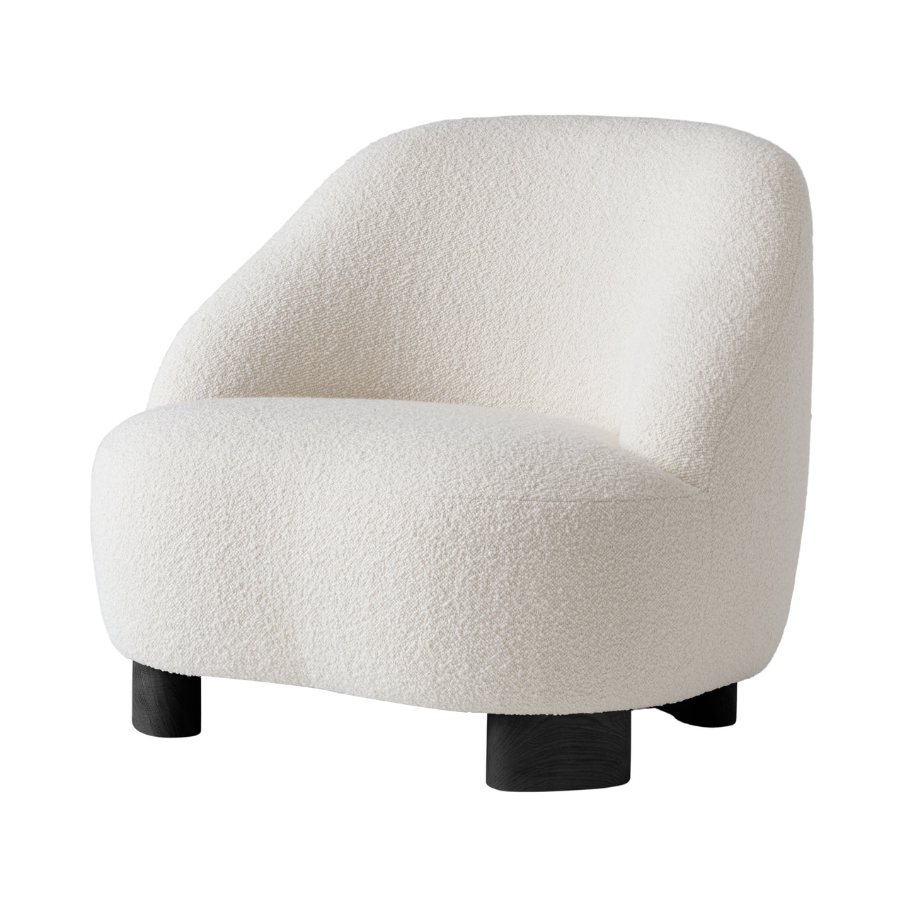 Margas Lounge Chair LC1: Black Lacquered Oak + Karakorum 001