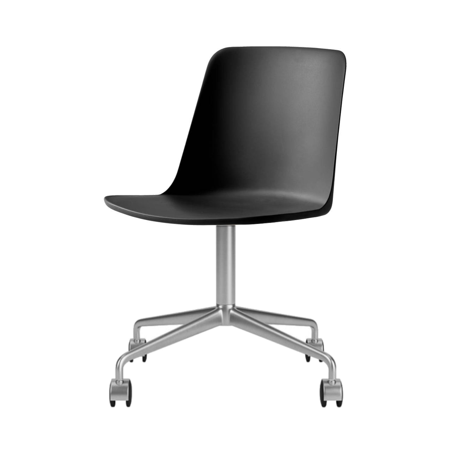 Rely Chair HW21: Black + Polished Aluminum