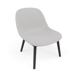 Fiber Lounge Chair: Wood Base + Upholstered + Black