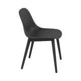 Fiber Side Chair: Wood Base + Recycled Shell + Black
