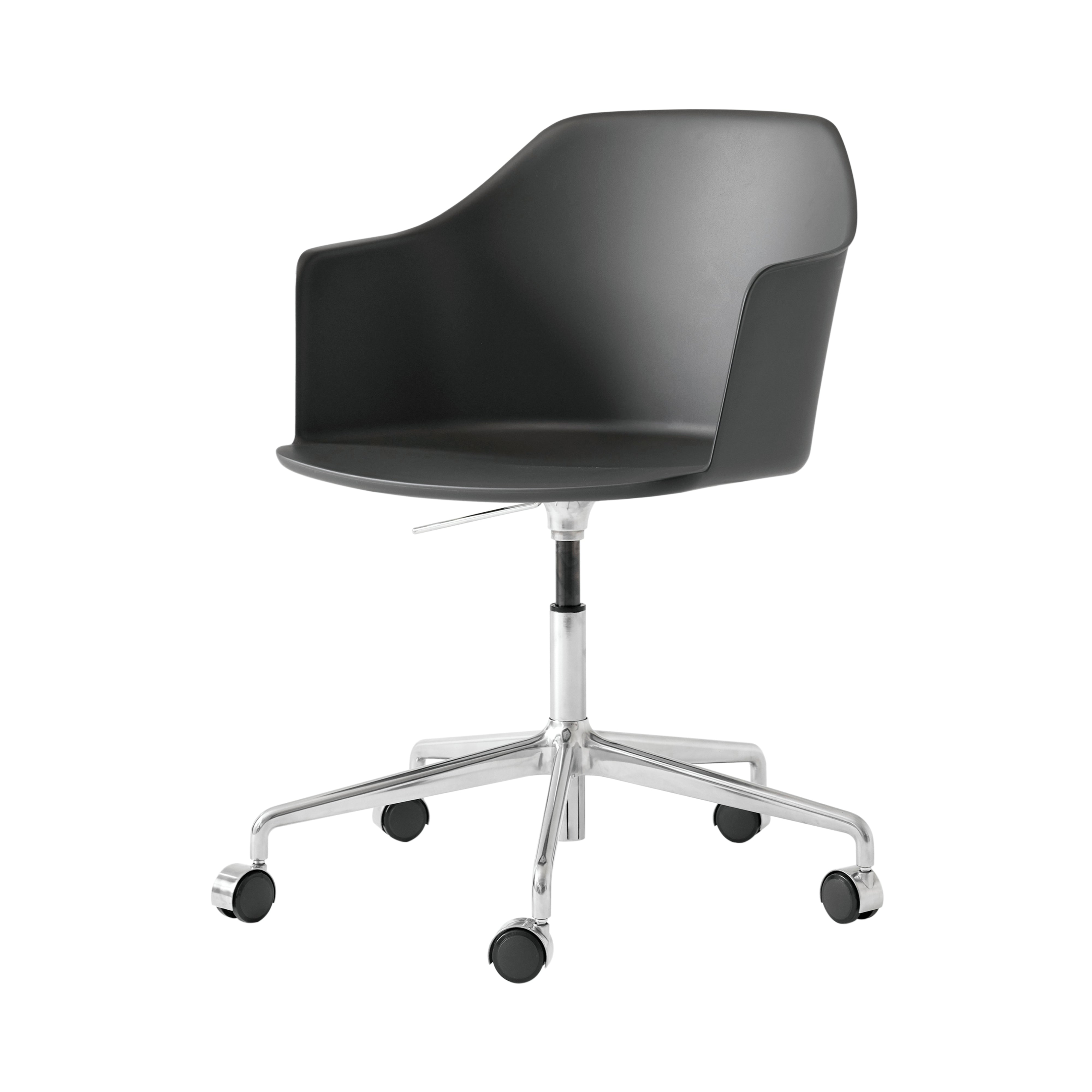 Rely Chair HW53: Black + Polished Aluminum