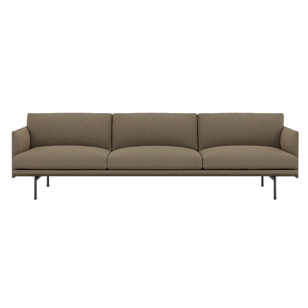 Outline Sofa: 3.5 Seater + Black