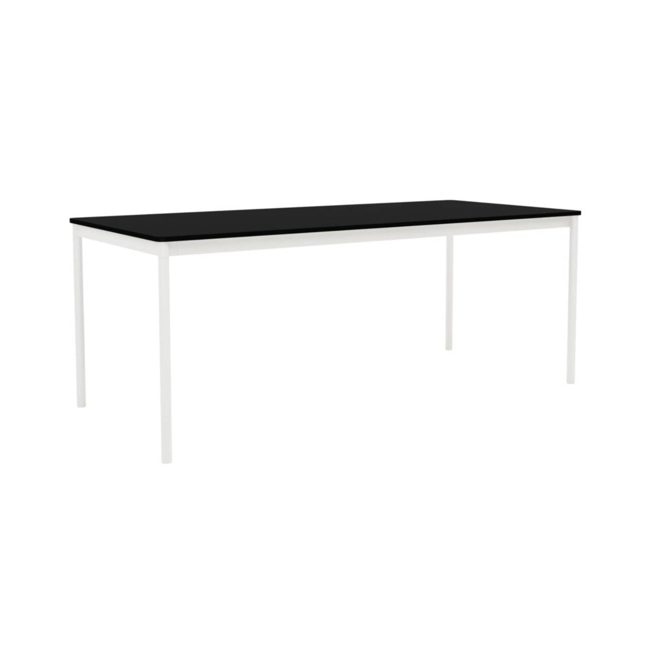 Base Table: Medium + Black Laminate + ABS Edge + White