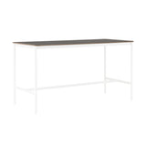 Base High Table: Black Linoleum + Plywood Edge + White
