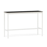 Base High Table: 160 + Black Laminate + Plywood Edge +  White