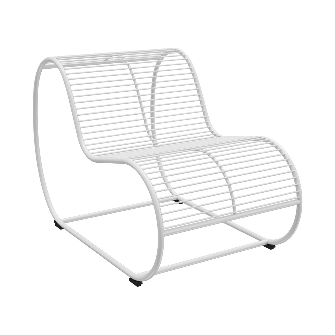 Loop Lounge Chair: White + Without Seatpad