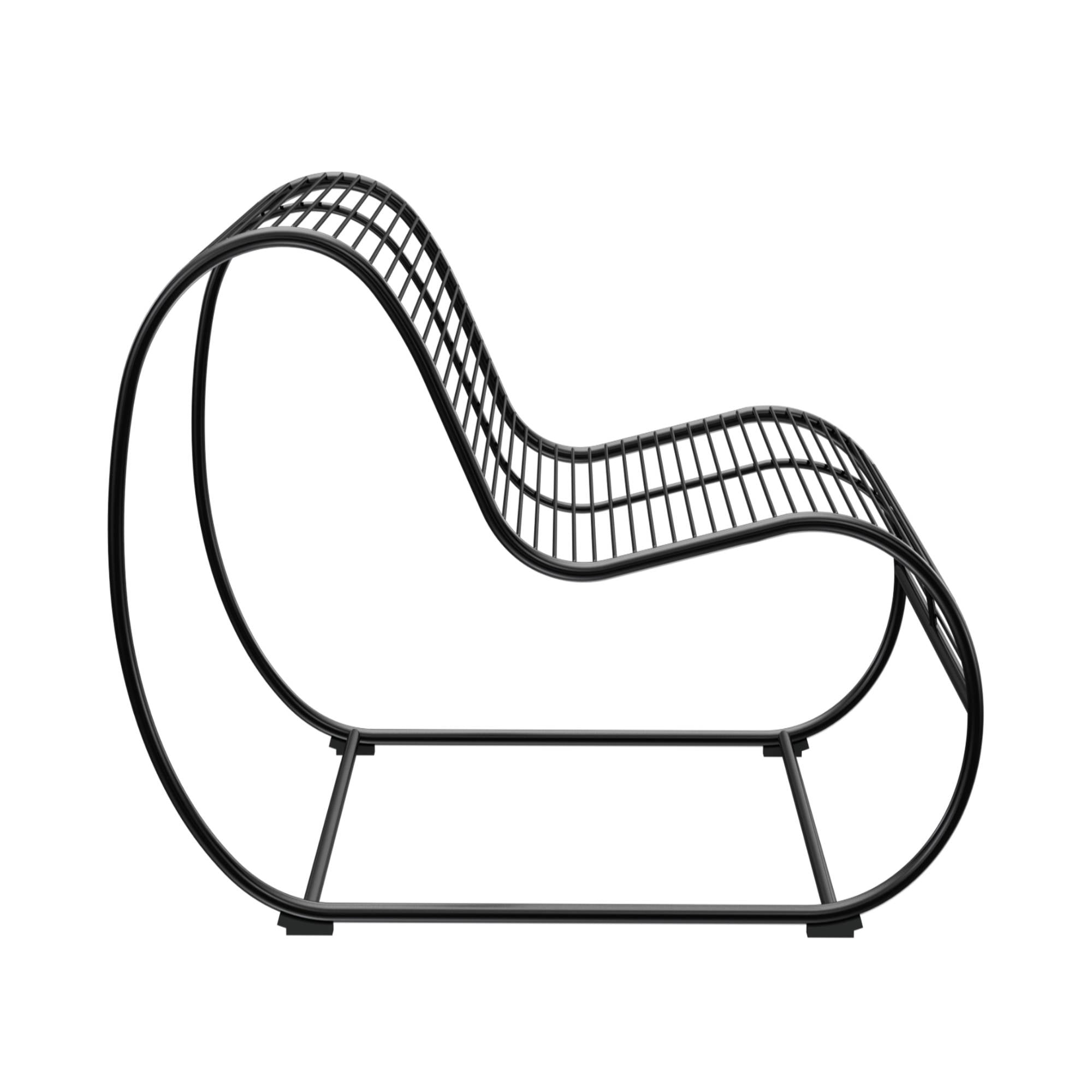 Loop Lounge Chair: Black + Without Seatpad