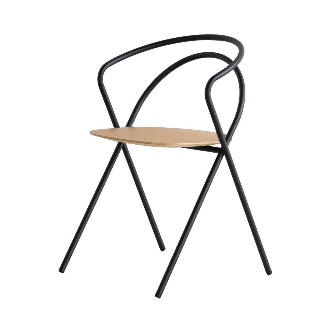 Minima Chair: Outdoor + Black + Oak