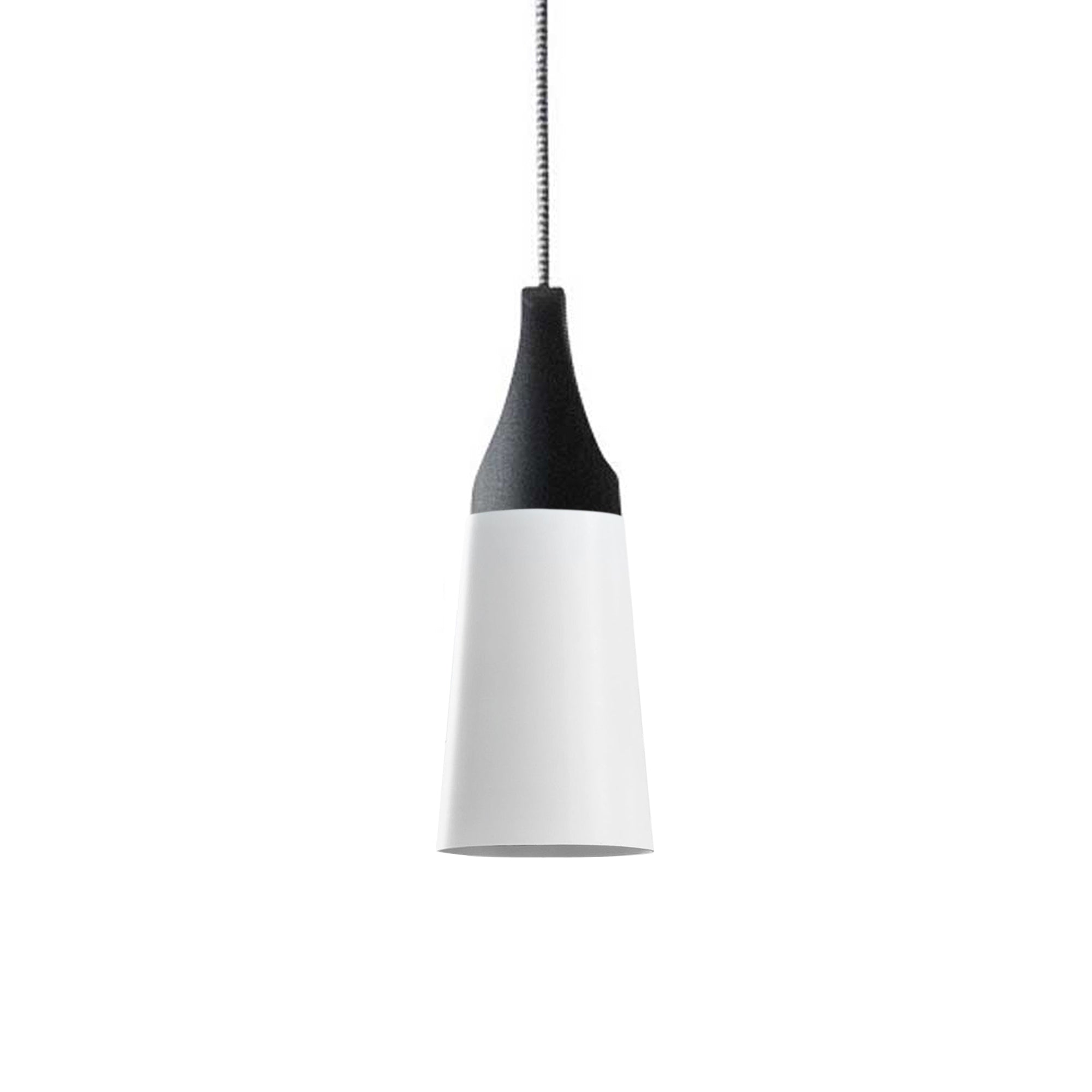 Slope Suspension Light: High + Black Aniline + Lacquered White
