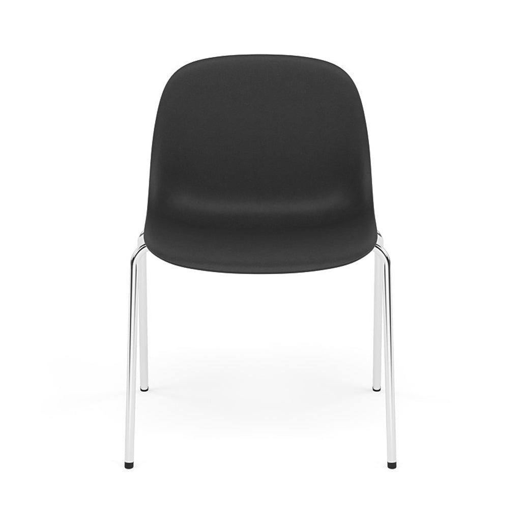 Fiber Side Chair: A-Base With Felt Glides + Black