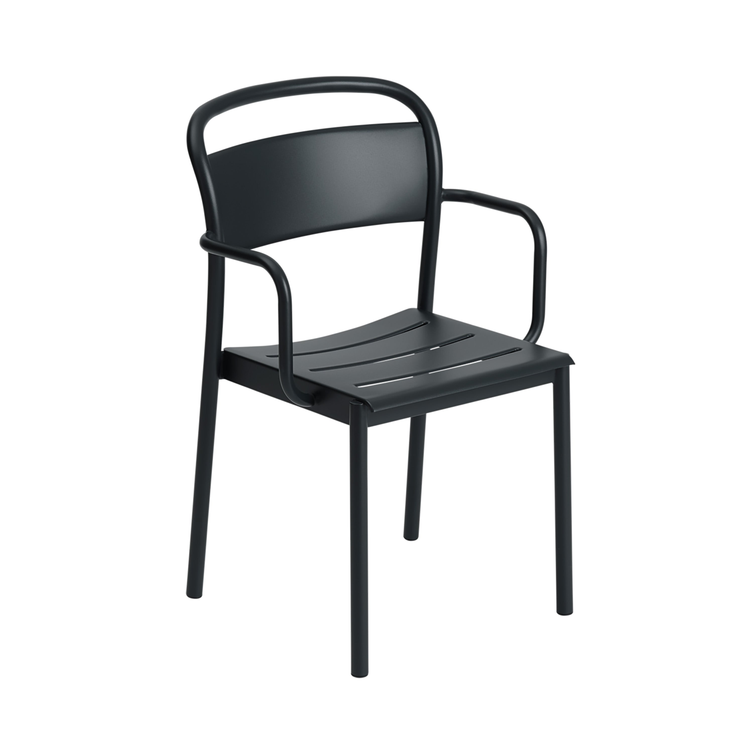Linear Steel Armchair: Black