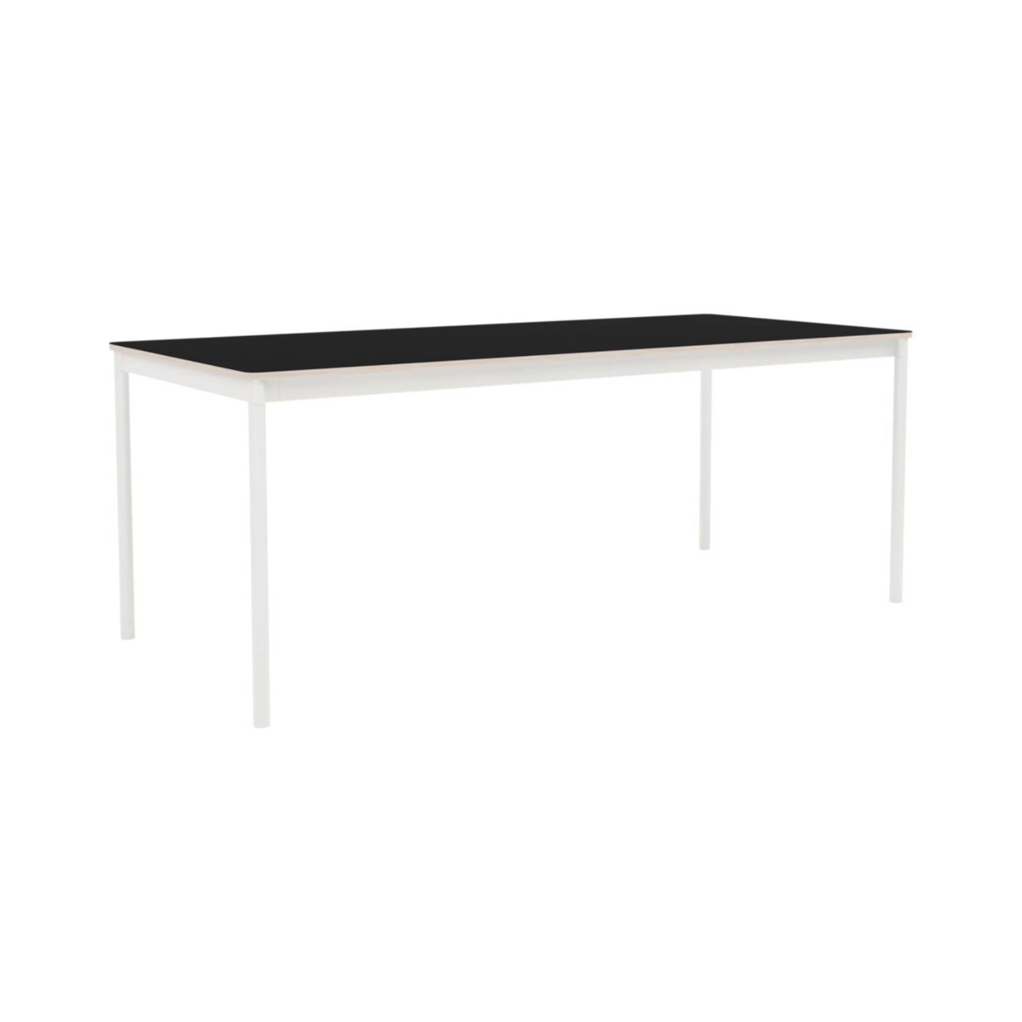 Base Table: Medium + Black Laminate + Plywood Edge + White