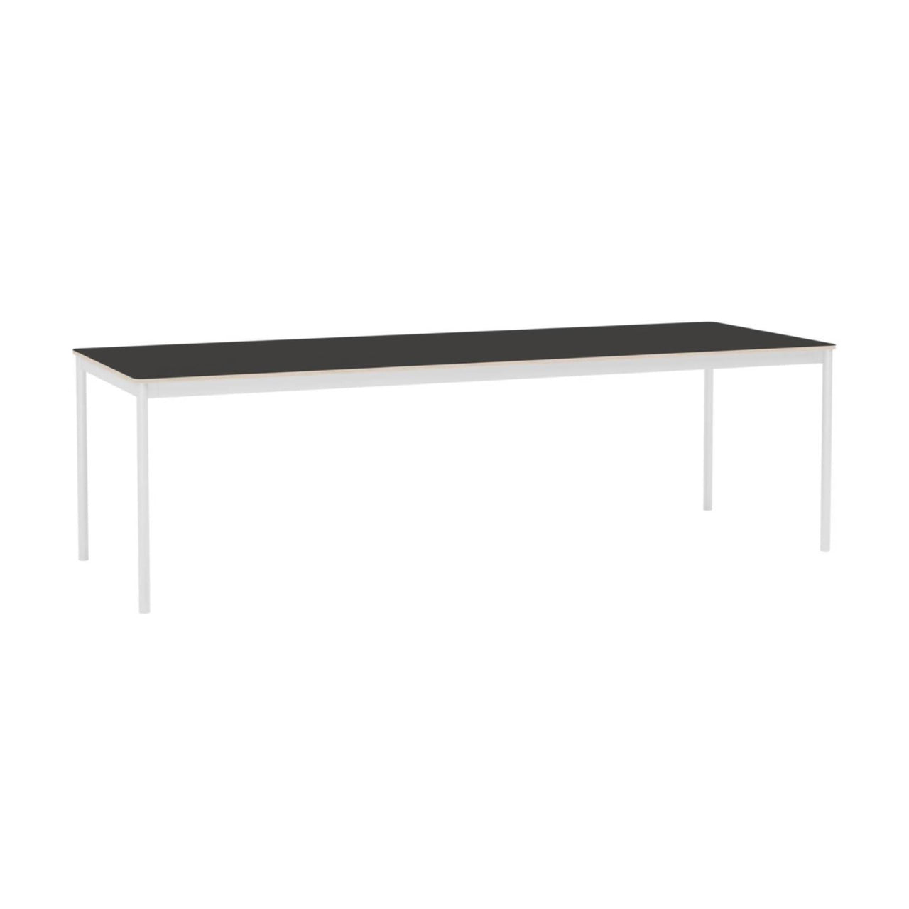 Base Table: Large + Black Linoleum + Plywood Edge + White