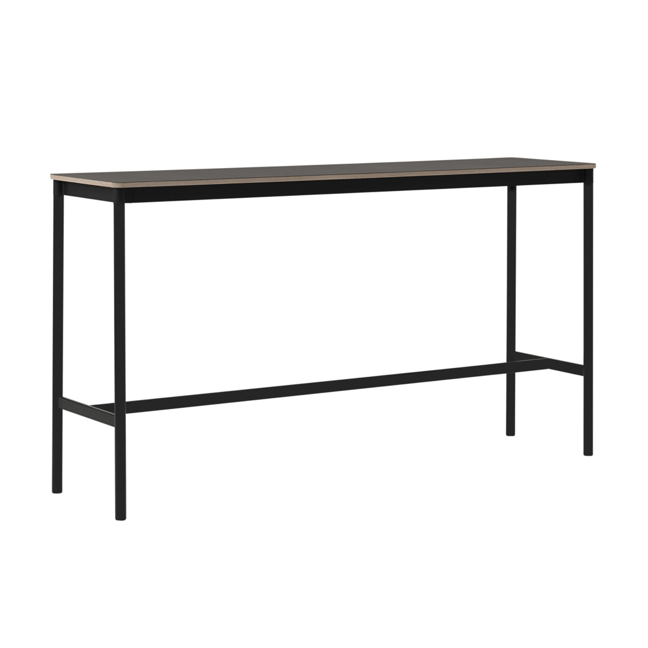 Base High Table: Black Linoleum + Plywood Edge + Black