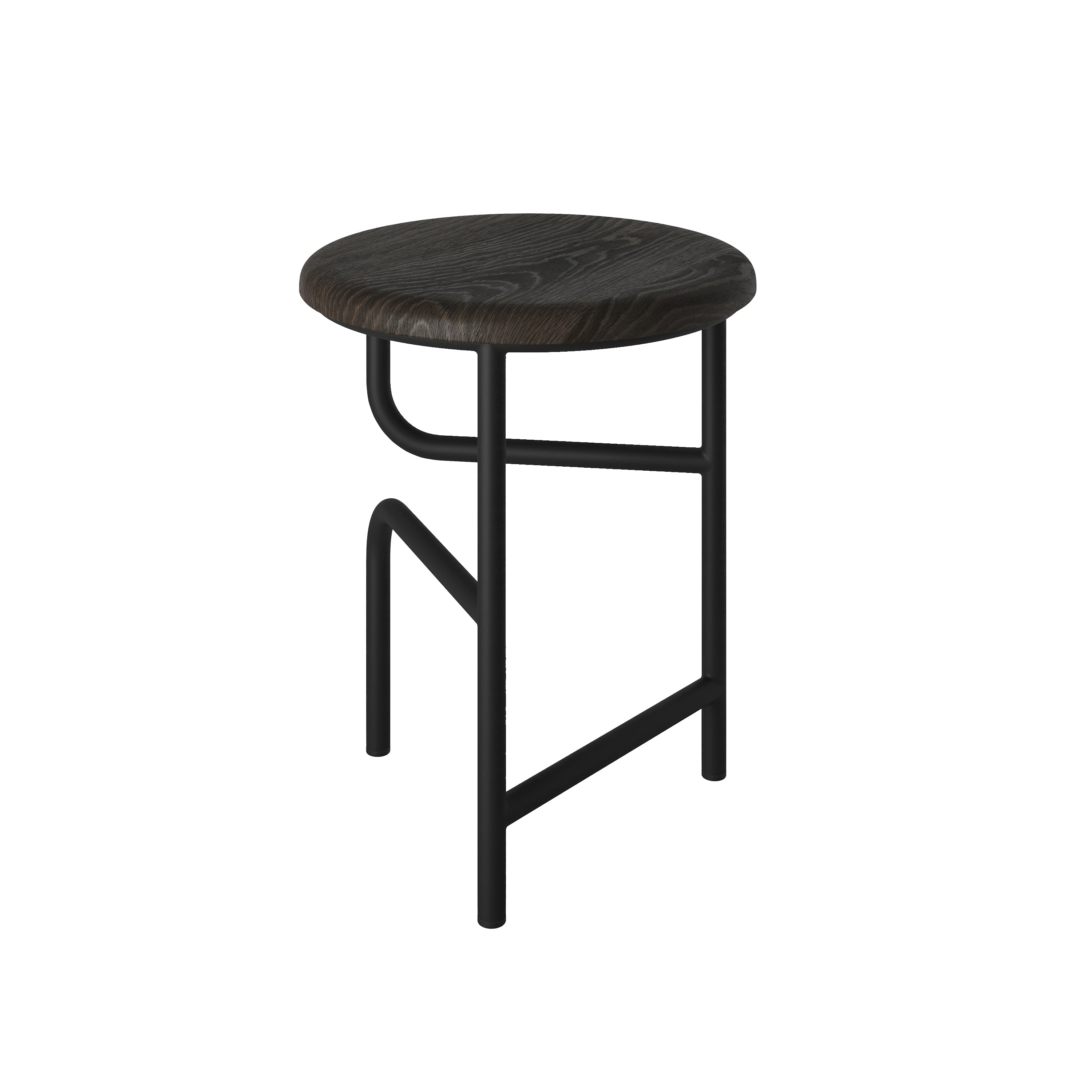 Blend Stool W: Dark Brown Oak