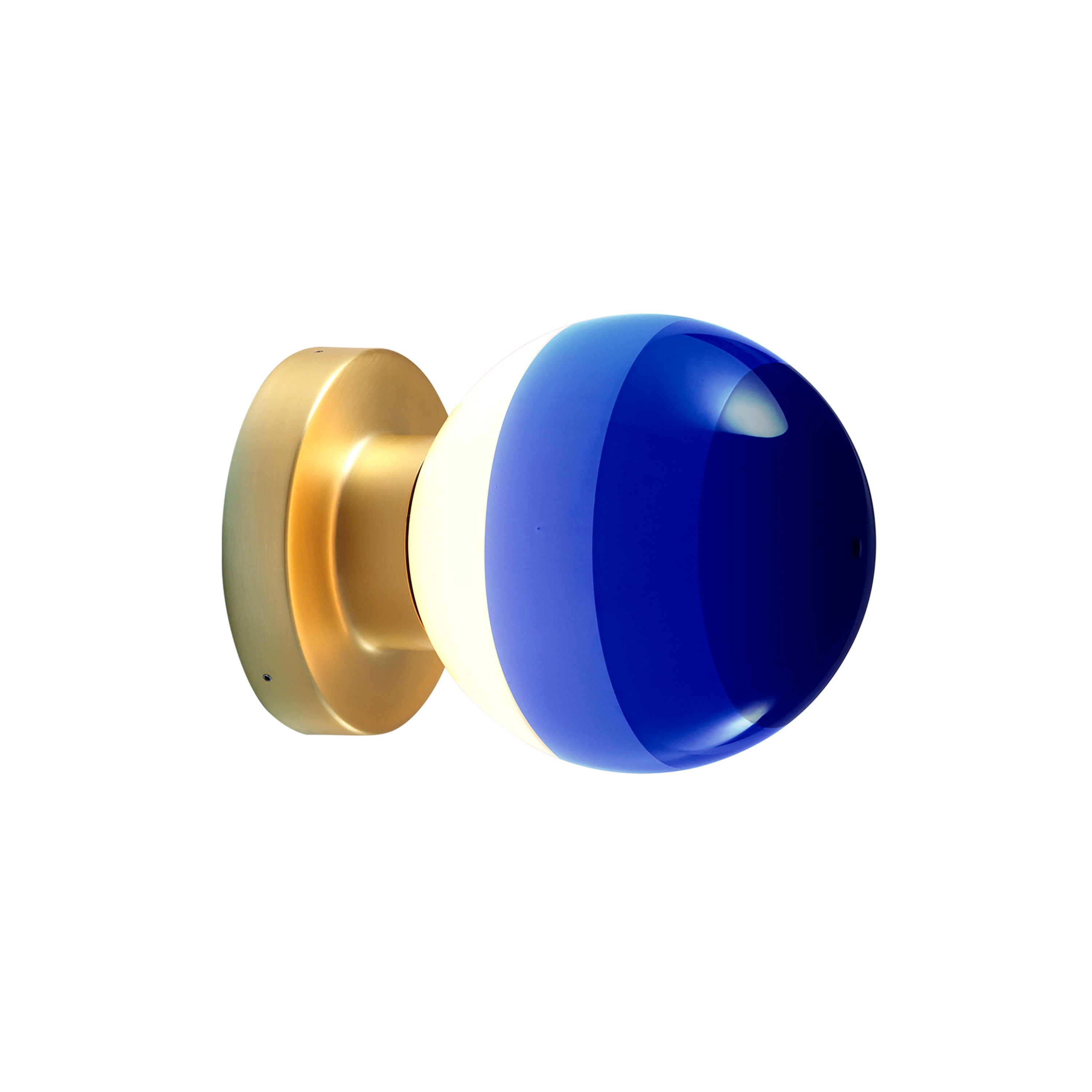 Dipping Wall Light: A2-13 + Brushed Brass + Blue