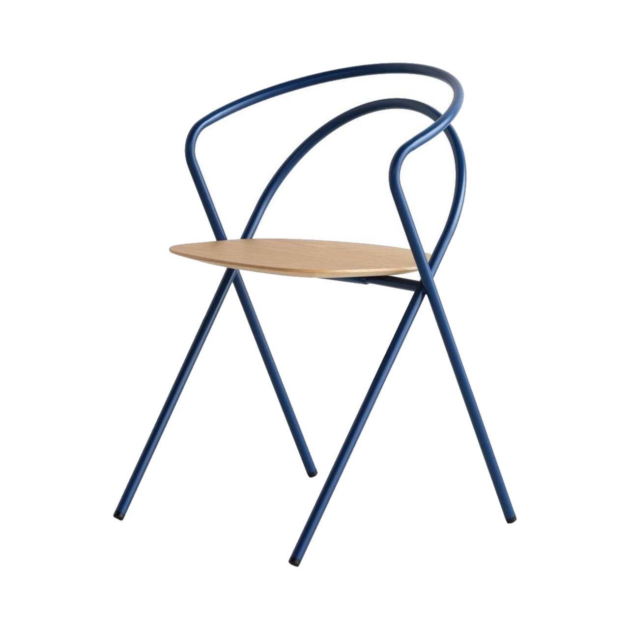 Minima Chair: Outdoor + Ink Blue + Oak