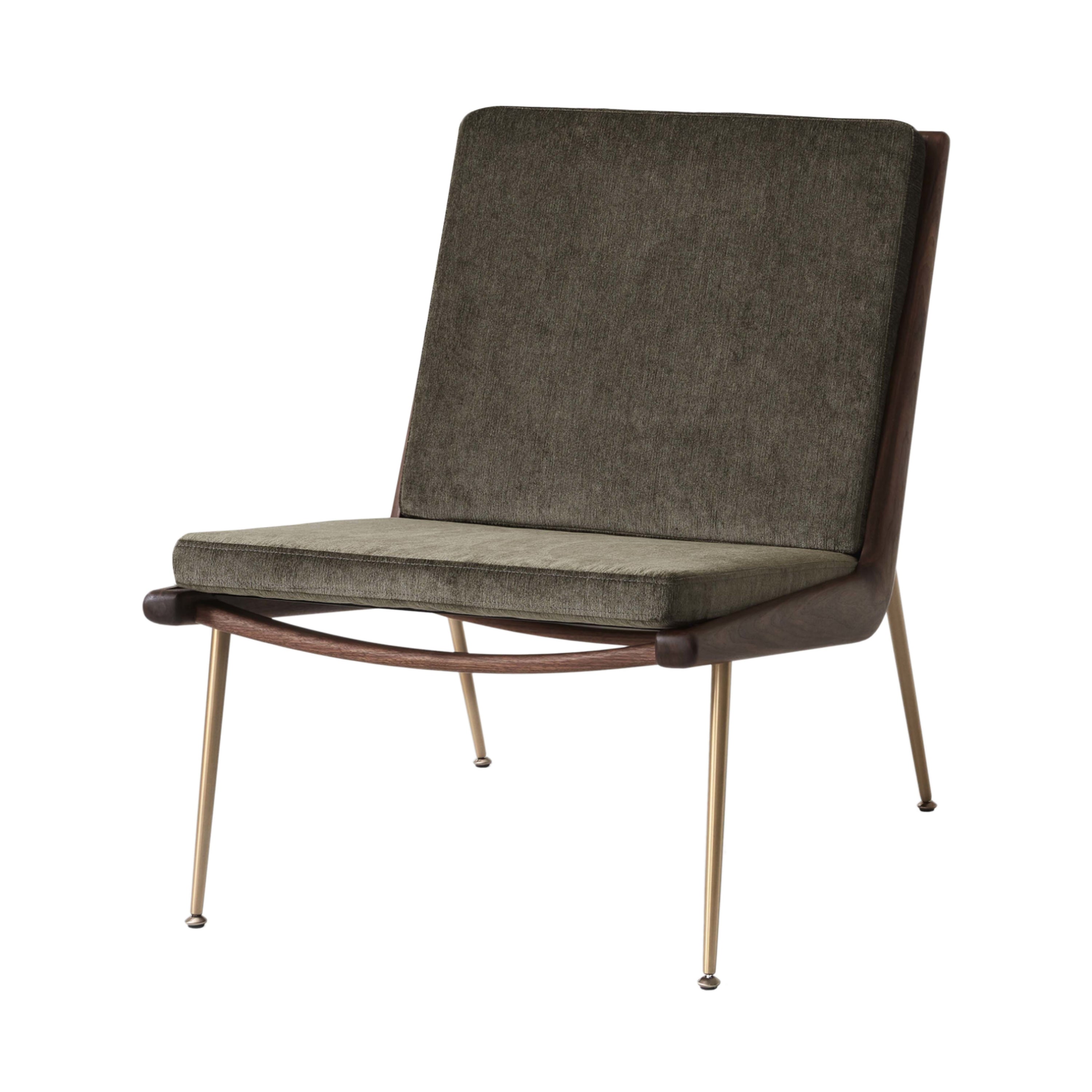 Boomerang Chair HM1: Oiled Walnut + Brass