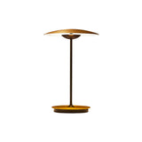 Ginger Portable Table Lamp: Brushed Brass + White