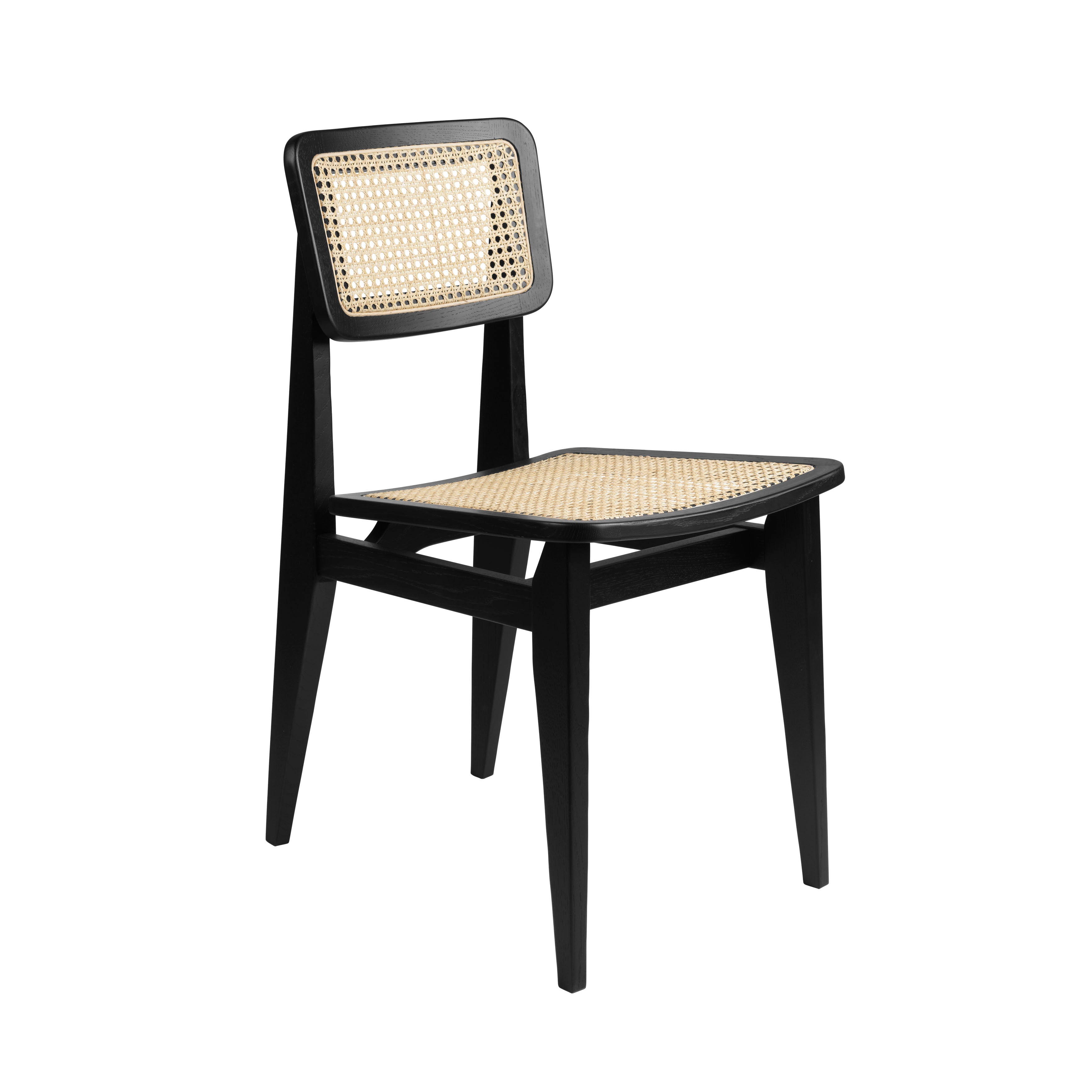 C-Chair Dining Chair: All French Cane + Black Stained Oak