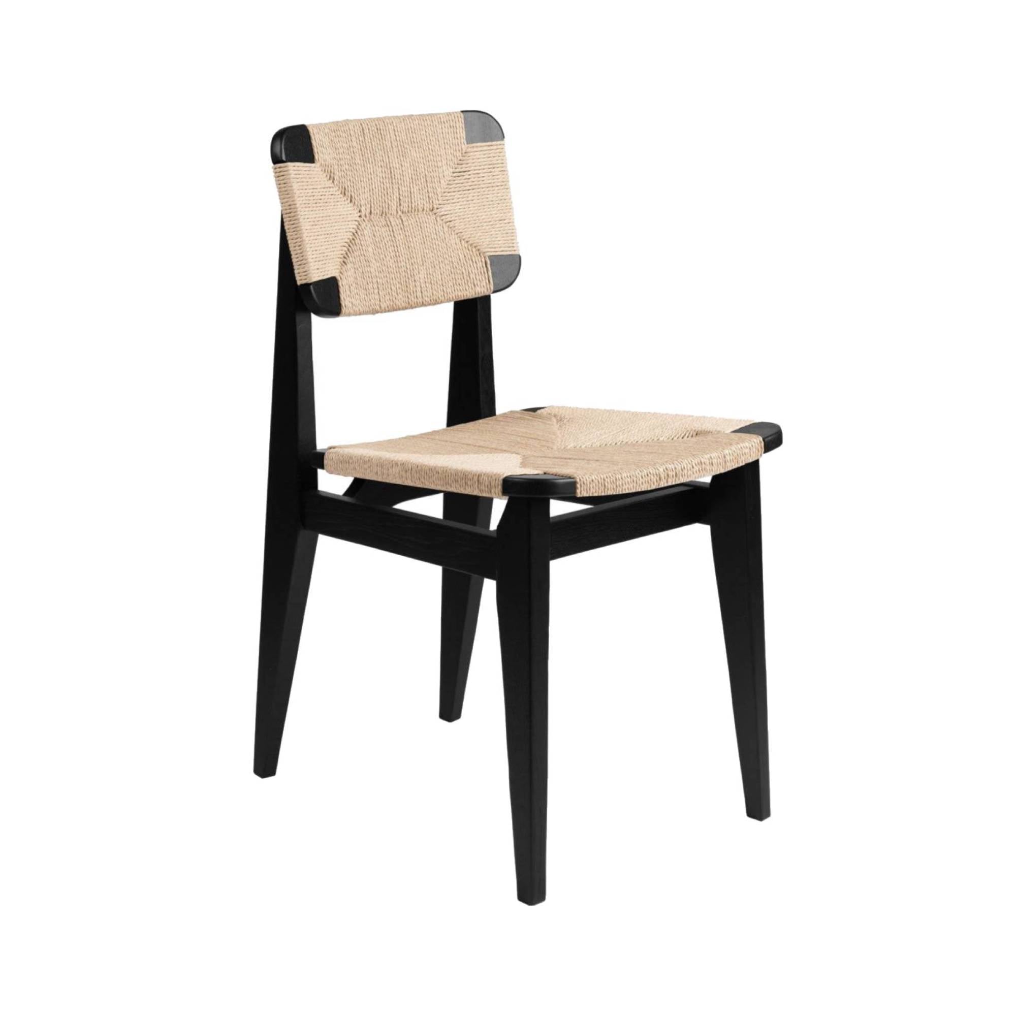 C-Chair Dining Chair: Paper Cord + Black Stained Oak