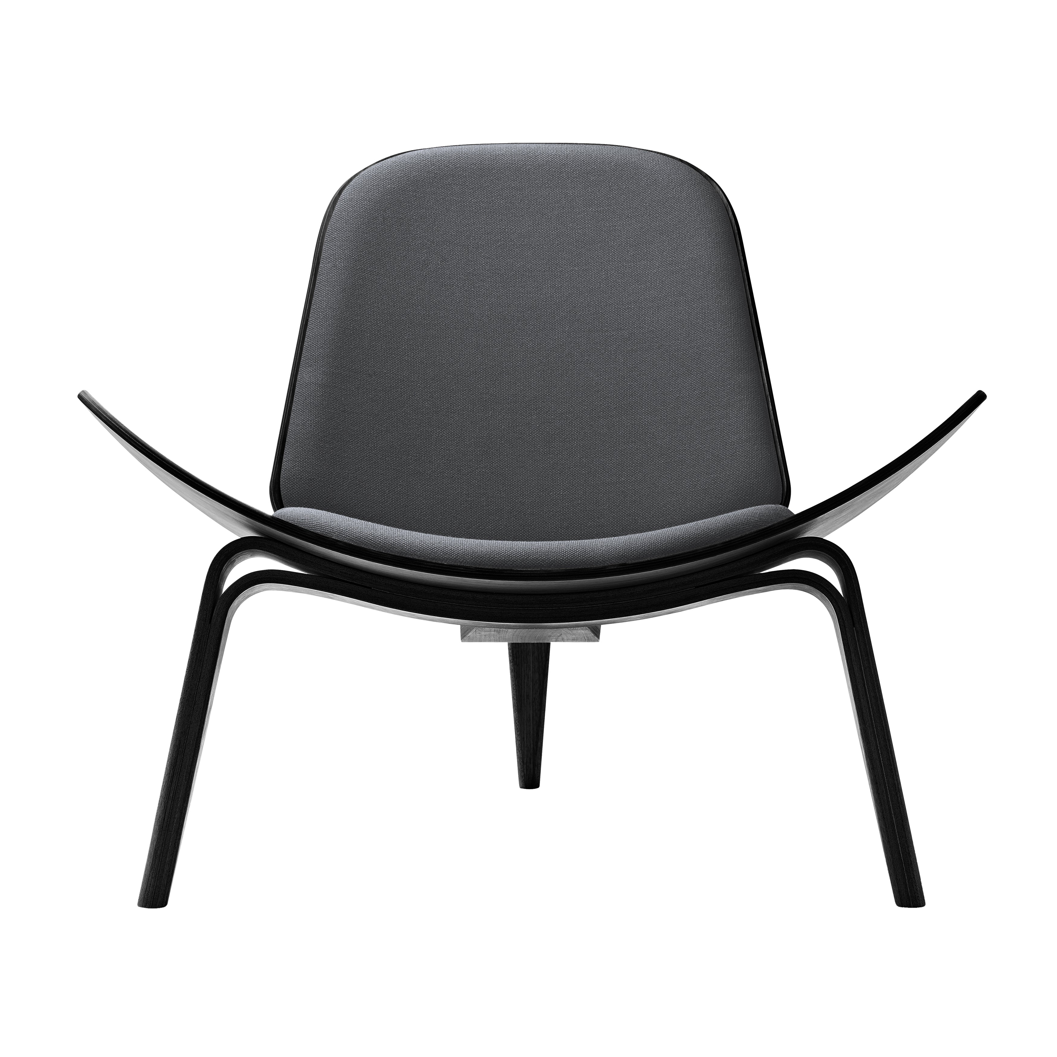 CH07 Shell Lounge Chair: Oak + Black Oak