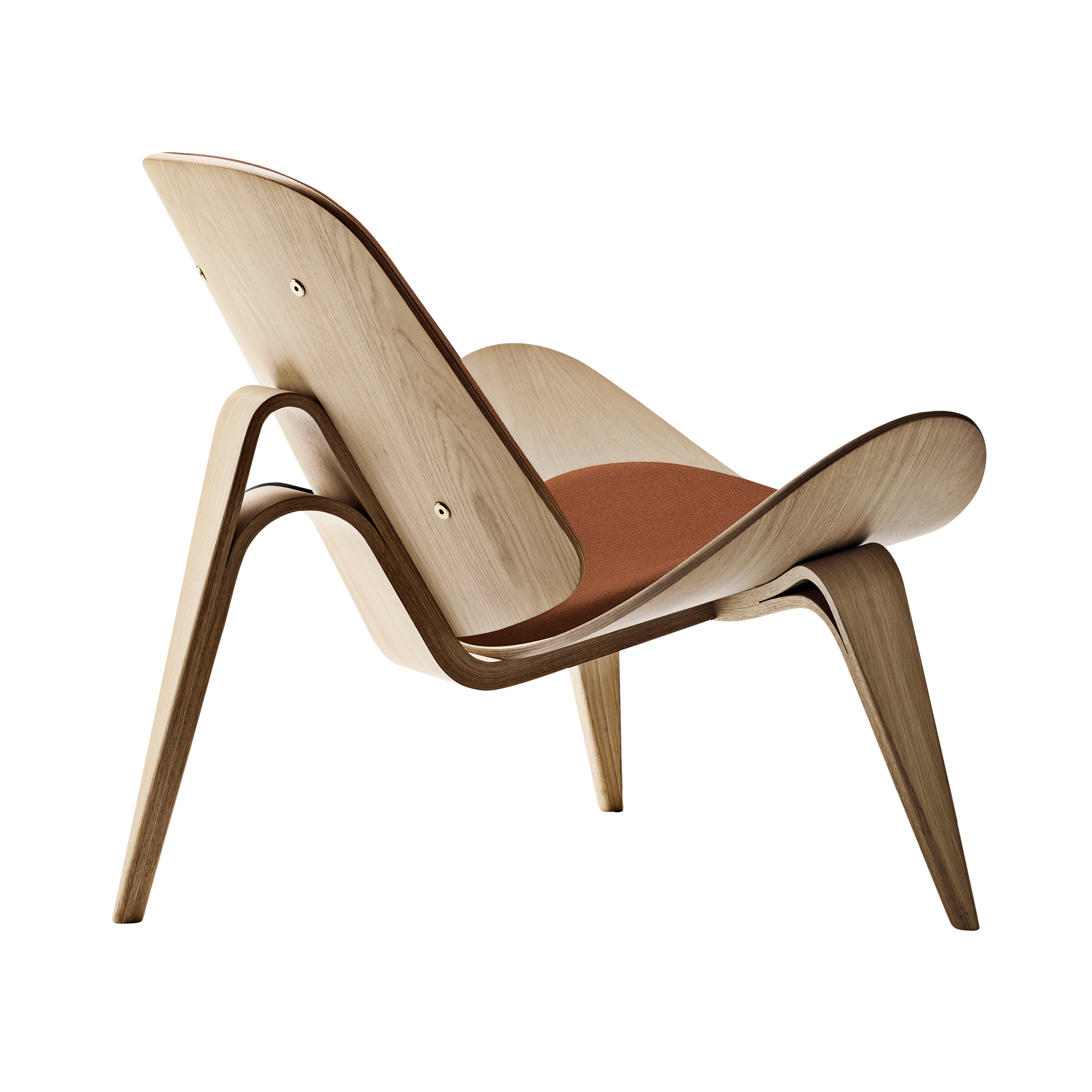 CH07 Shell Lounge Chair: Oak + White Oiled Oak