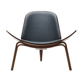 CH07 Shell Lounge Chair: Walnut + Lacquered Walnut