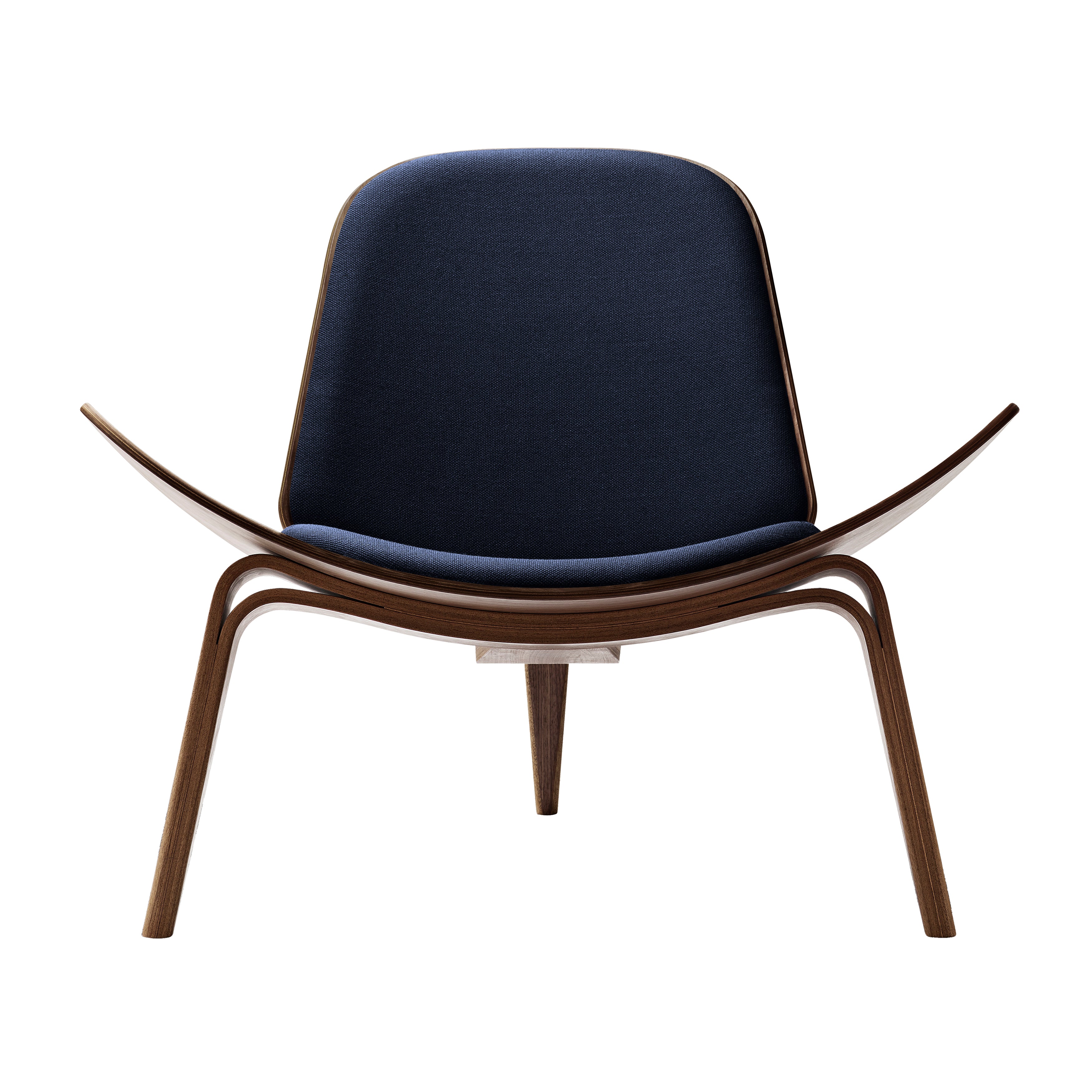 CH07 Shell Lounge Chair: Walnut + Oiled Walnut