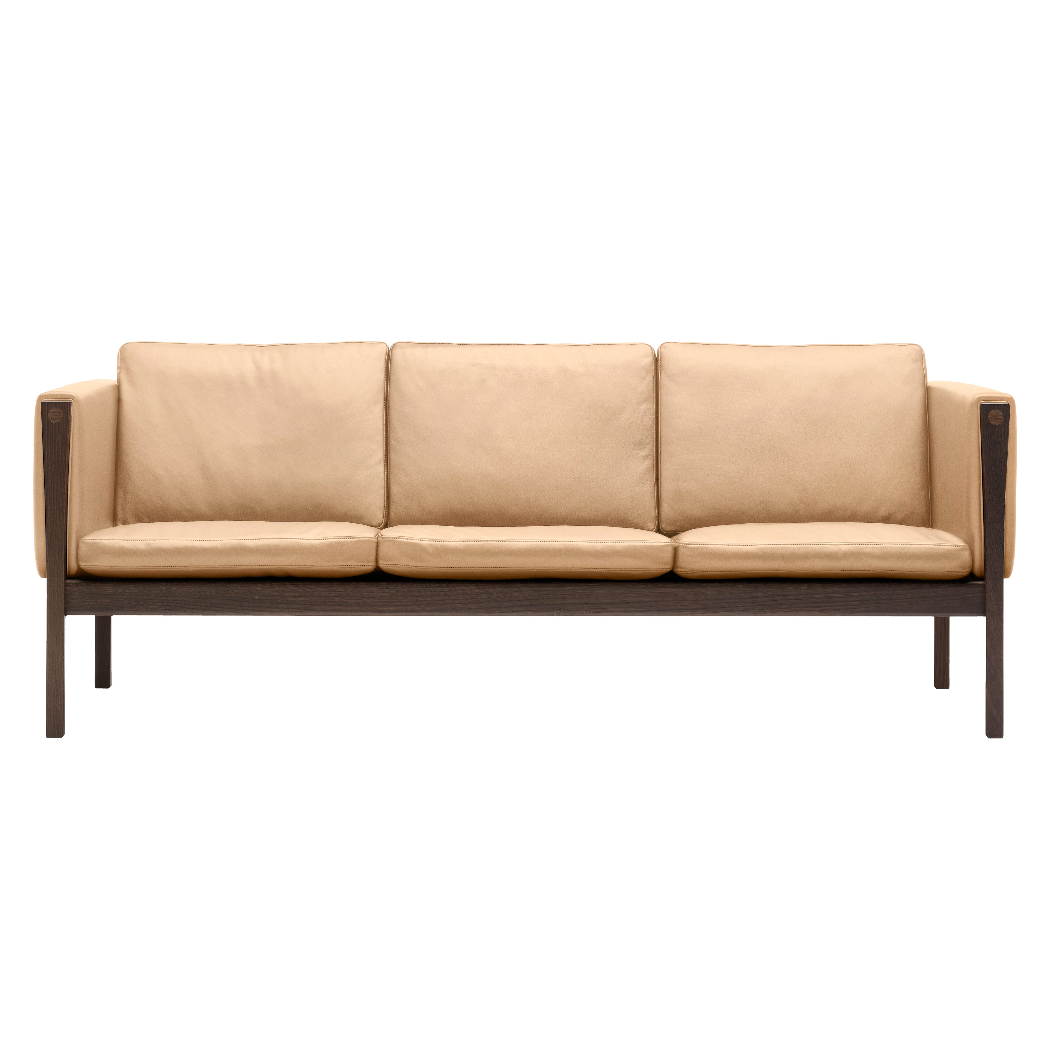 CH163 3 Seater Sofa: Oiled Walnut