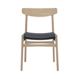 CH23 Dining Chair: Black + Soaped Oak + Without Cushion