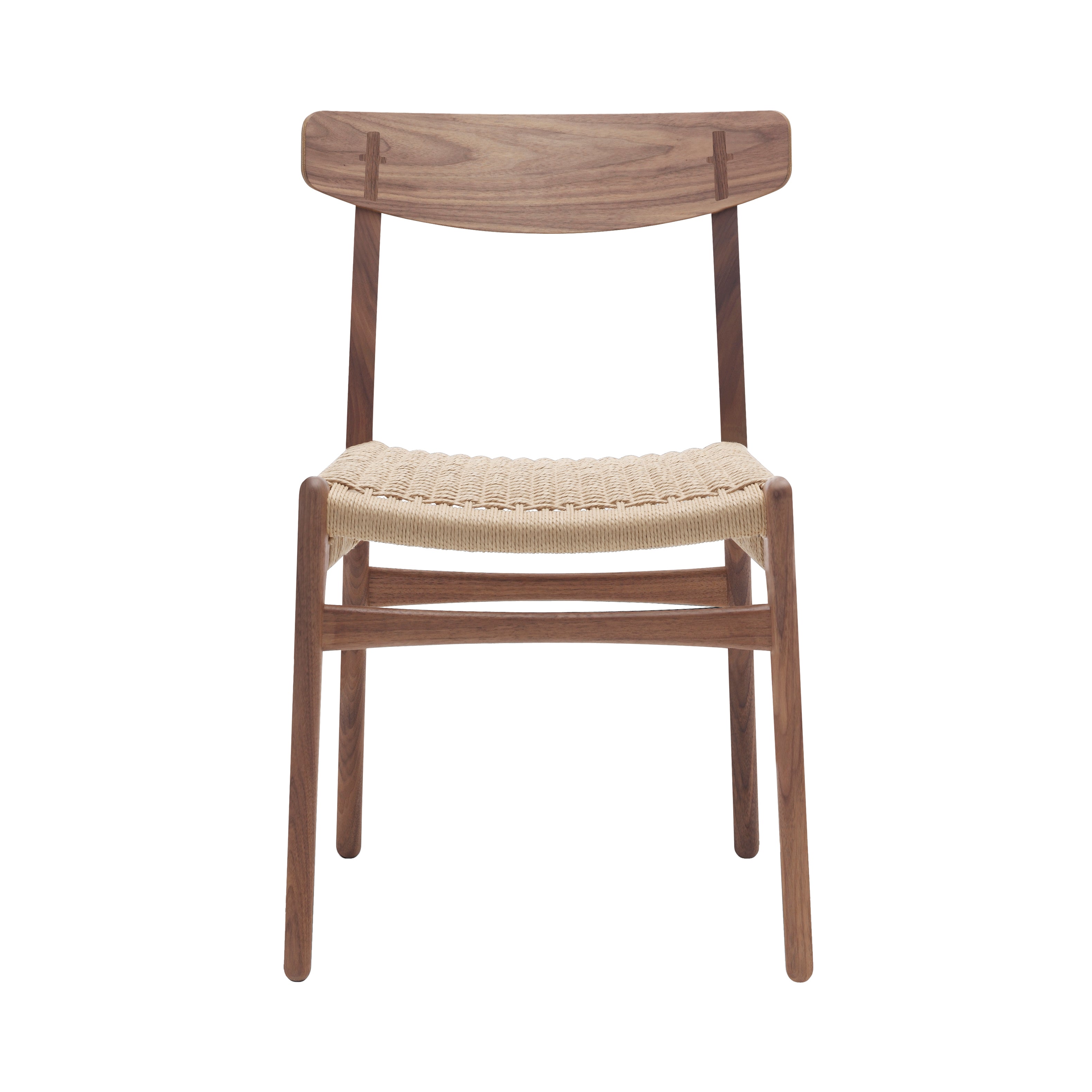CH23 Dining Chair: Natural + Oiled Walnut + Without Cushion