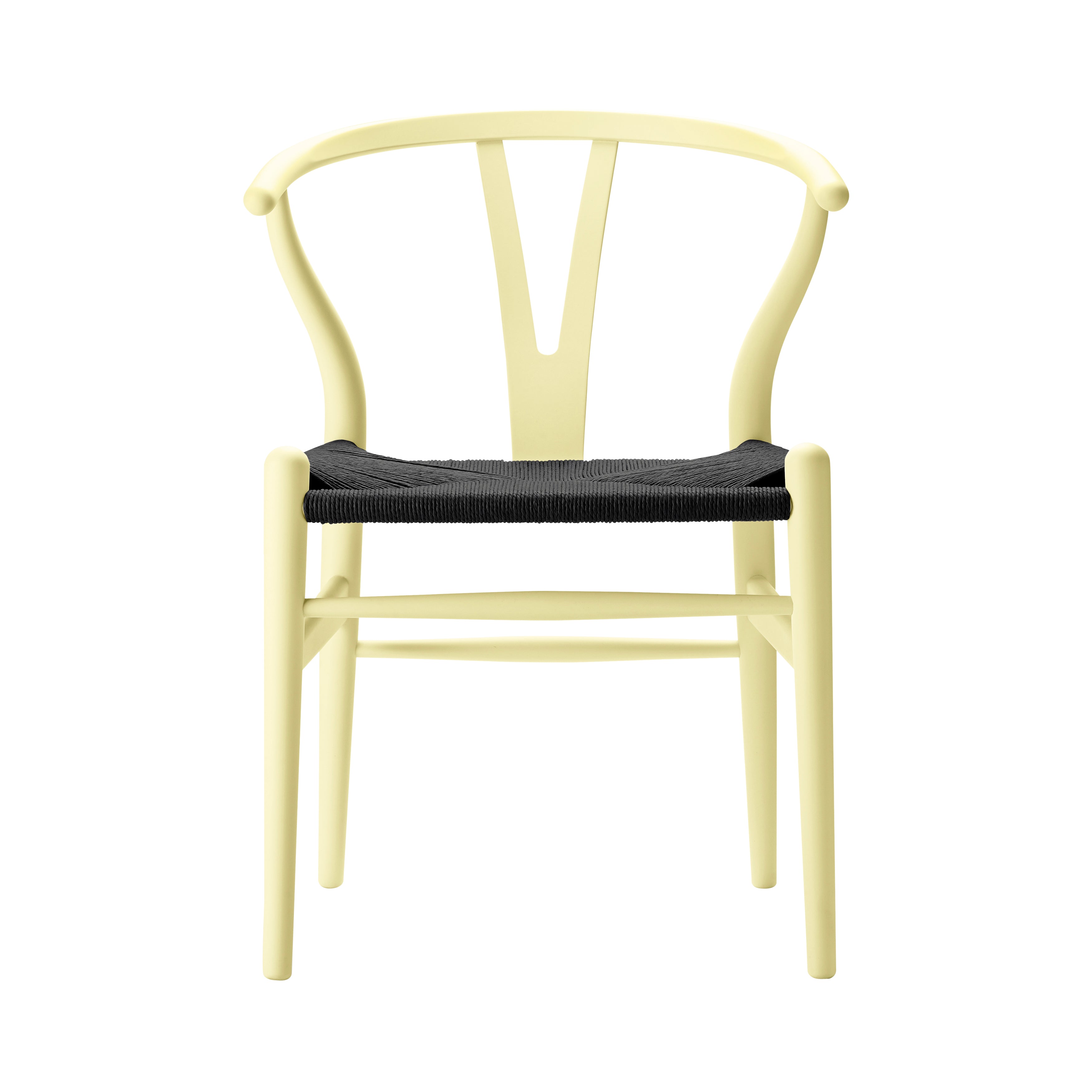 CH24 Wishbone Chair: Black + Hollyhock