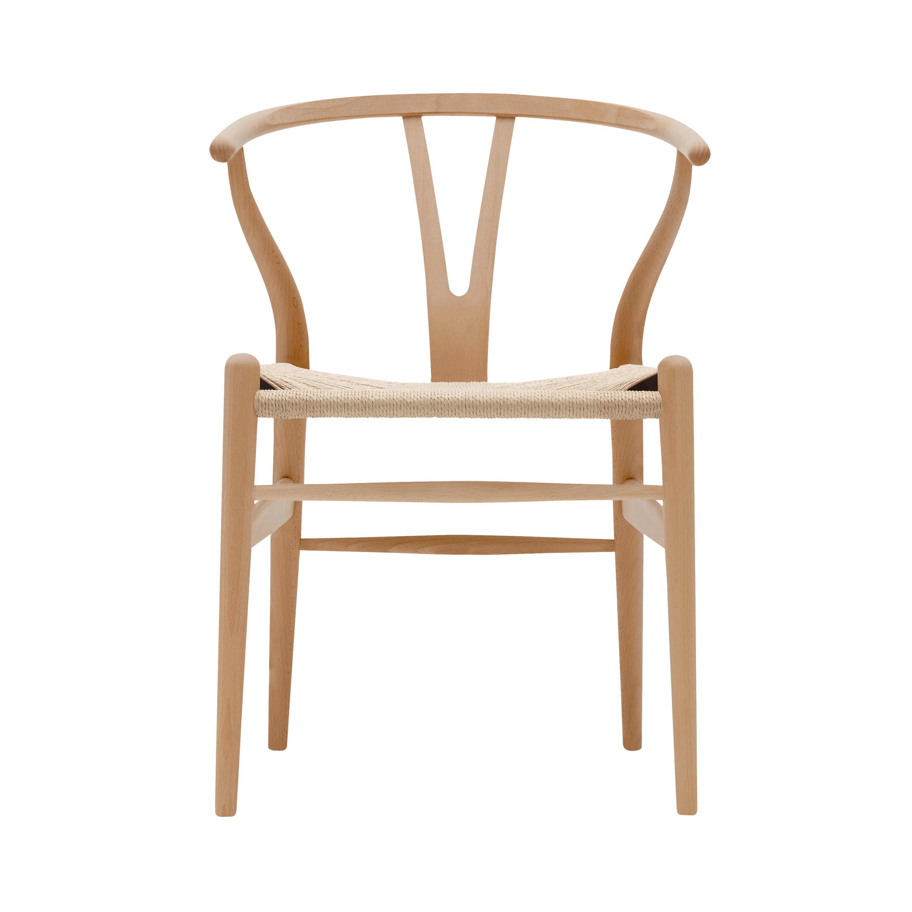 CH24 Wishbone Chair: Natural + Lacquered Beech