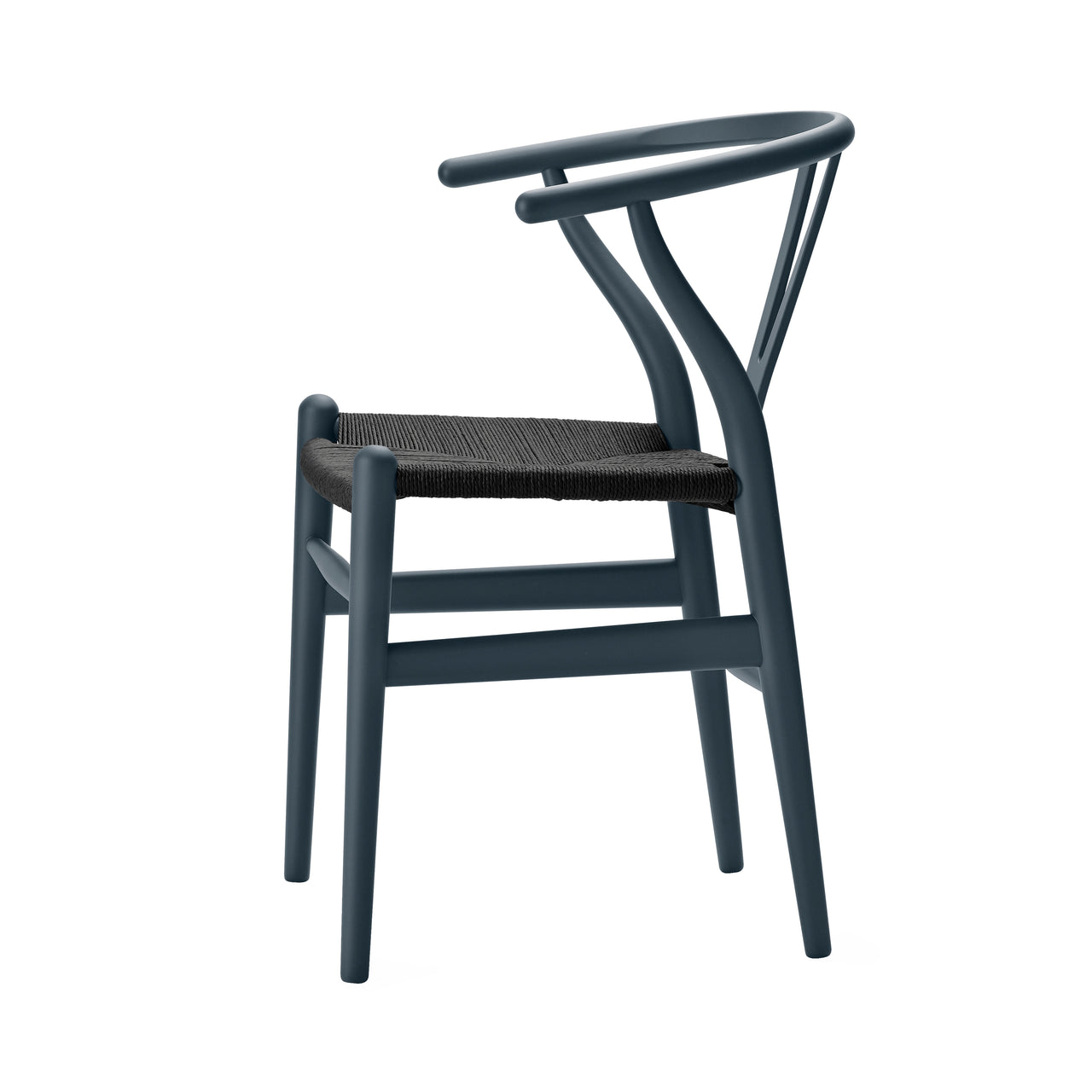 CH24 Wishbone Chair: Black + North Sea
