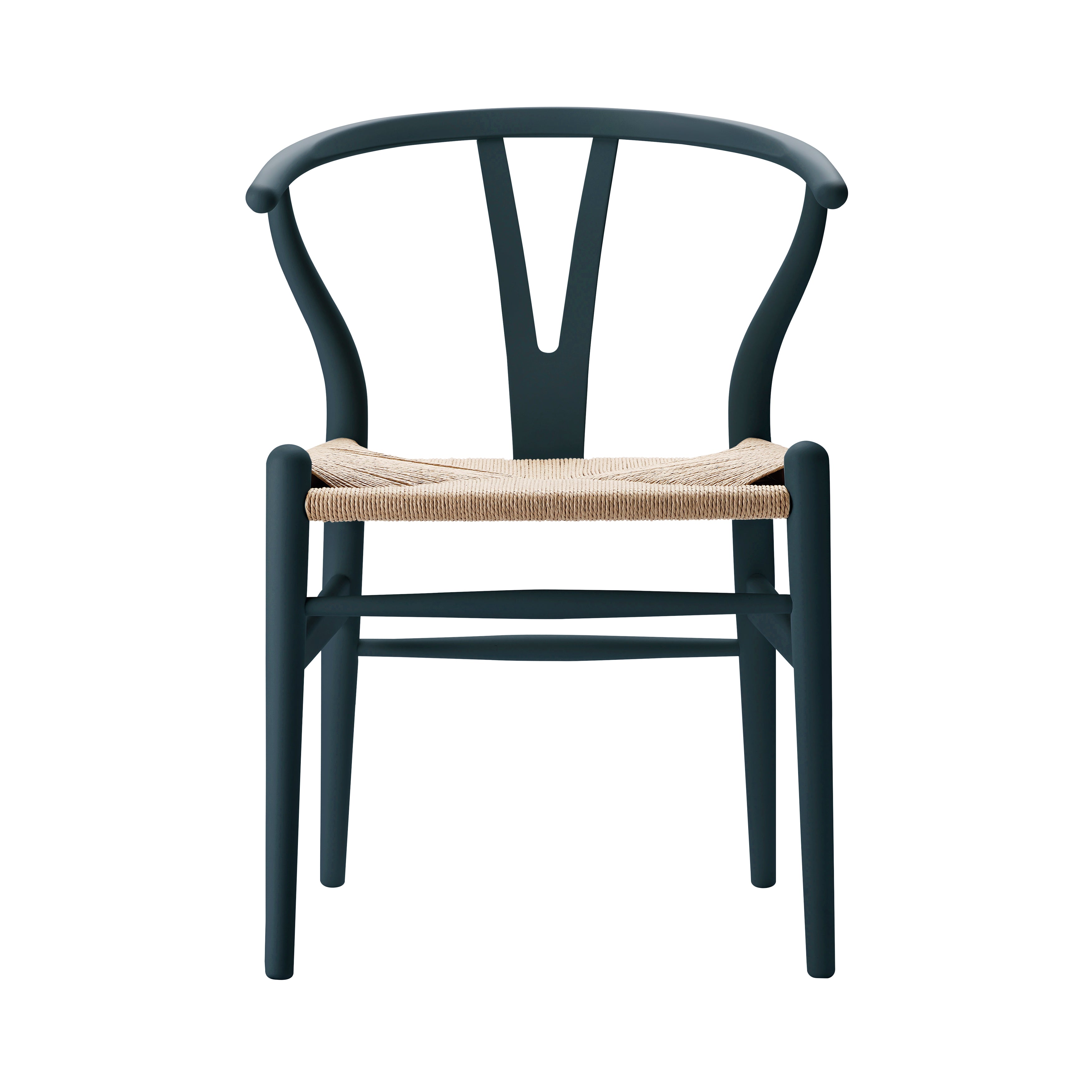 CH24 Wishbone Chair: Natural + North Sea
