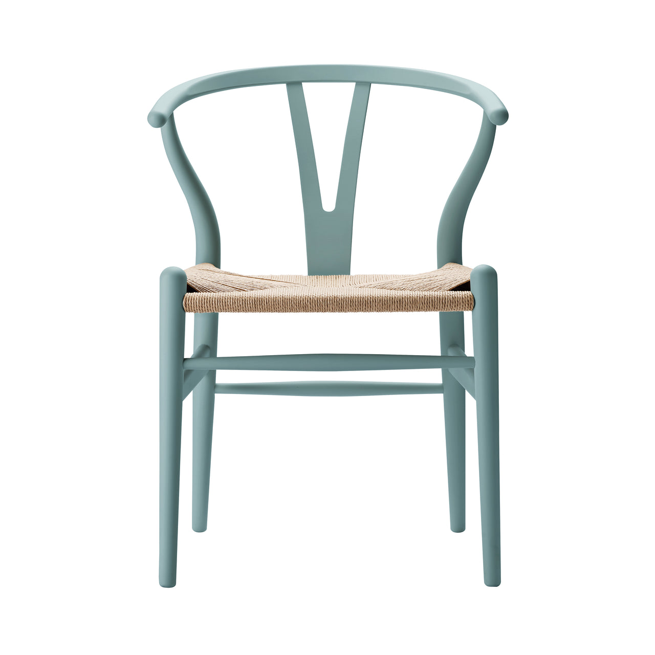 CH24 Wishbone Chair: Natural + Pewter
