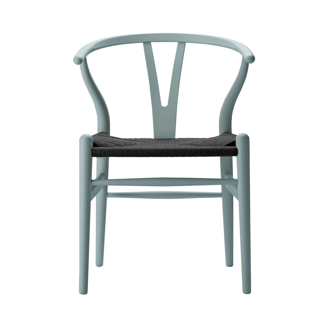 CH24 Wishbone Chair: Black + Pewter