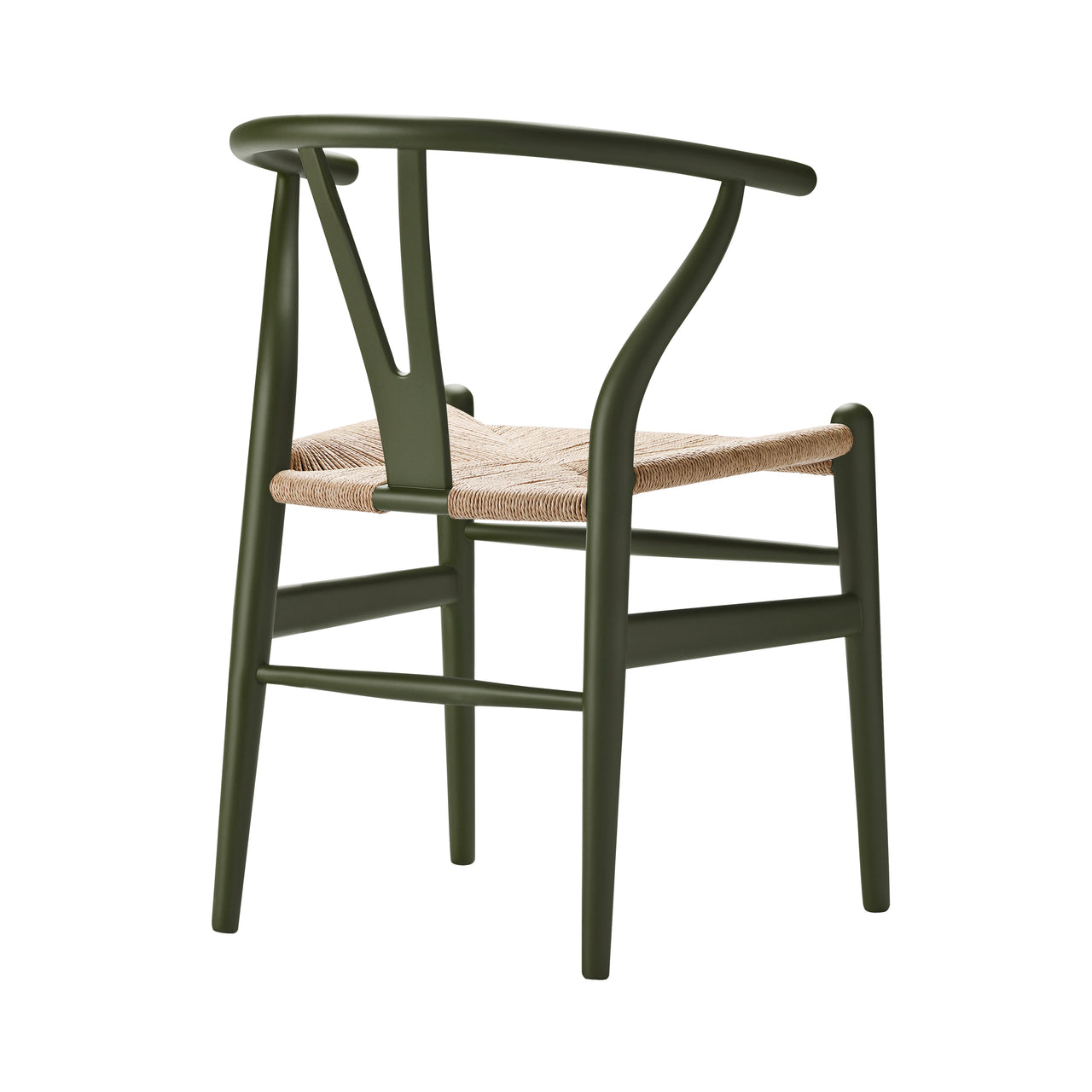 CH24 Wishbone Chair: Natural + Seaweed