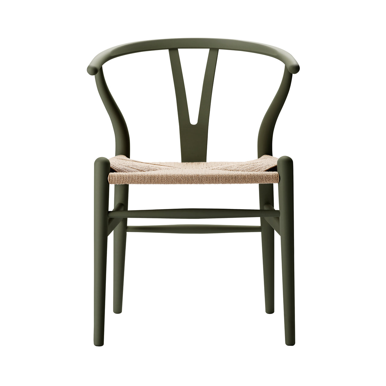 CH24 Wishbone Chair: Natural + Seaweed