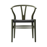 CH24 Wishbone Chair: Black + Seaweed