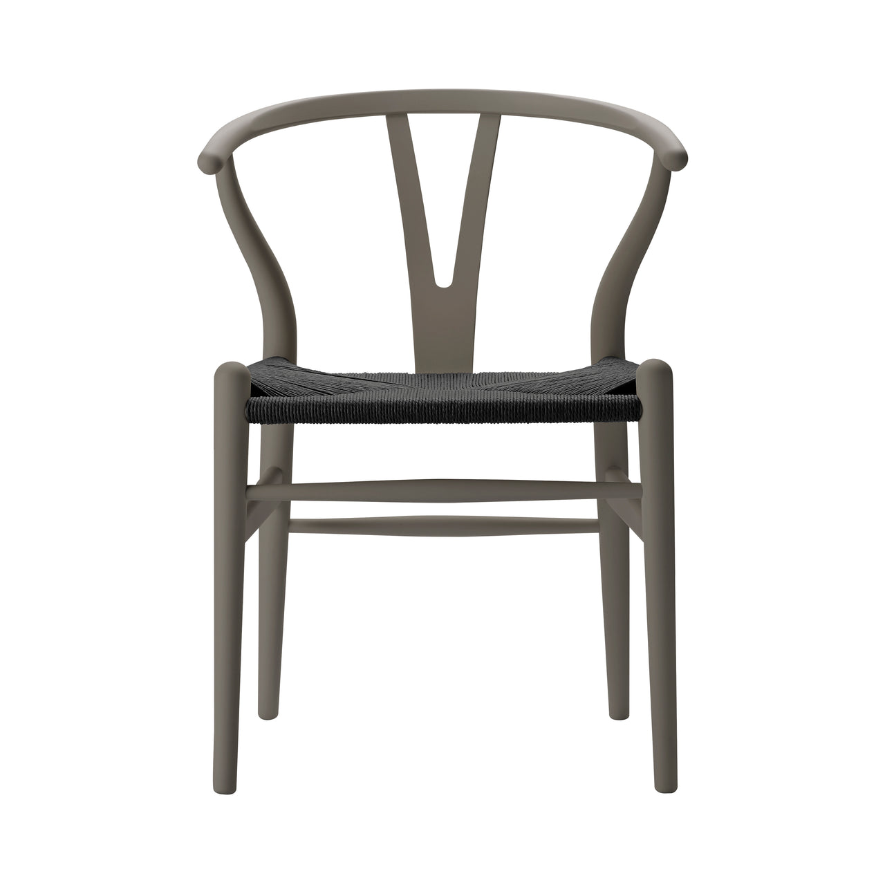 CH24 Wishbone Chair: Black + Slate