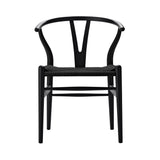 CH24 Wishbone Chair: Black + Black Beech