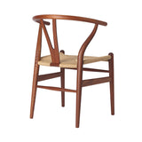 CH24 Wishbone Chair: Natural + Oiled Mahogany