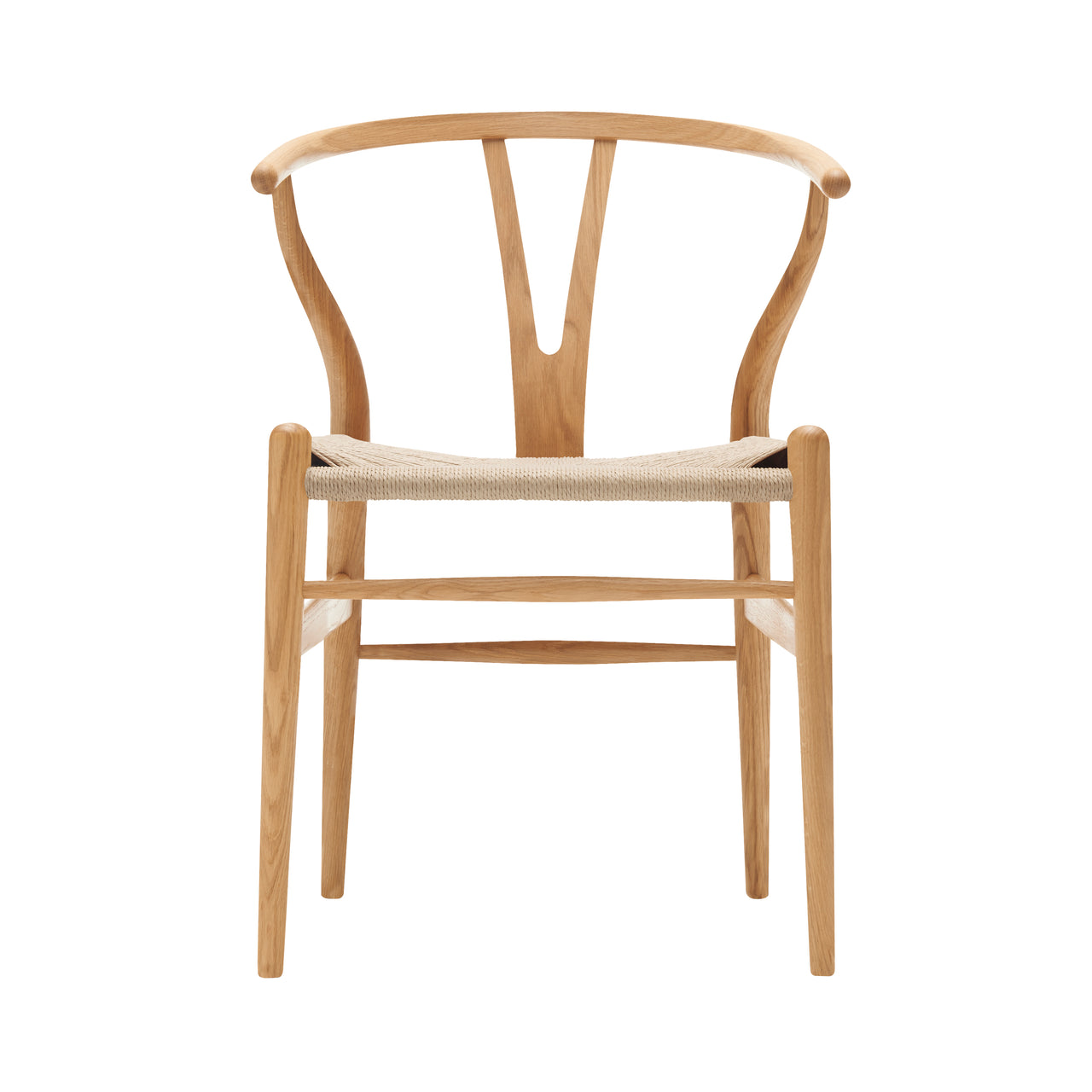 CH24 Wishbone Chair: Natural + Oiled Oak